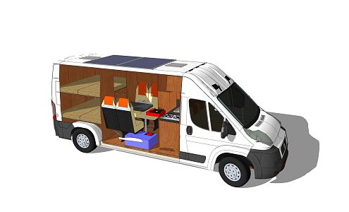 Modern RV Camper Traveller Trailer 3d model