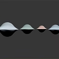 Pastel Colored Cosmetic Tube Containers With Blue Base Caps On Black Reflective Background