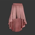High Waist Red Polka Dot Asymmetrical Hem Fashion Skirt For Women