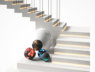 Modern Stairs 3d model