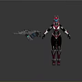 Modern robot mecha warrior sci-fi warrior sci-fi soldier robot armor 3d model