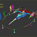 Modern Spaceship Spacecraft Spacecraft 3d model