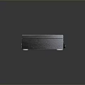 Black Square Electronic Device With Textured Surface And Front Control Panel For Home Use