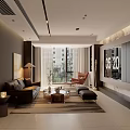 Modern Dining Living Room Interior Design With Dining Table Chairs Pendant Lighting And Cabinets