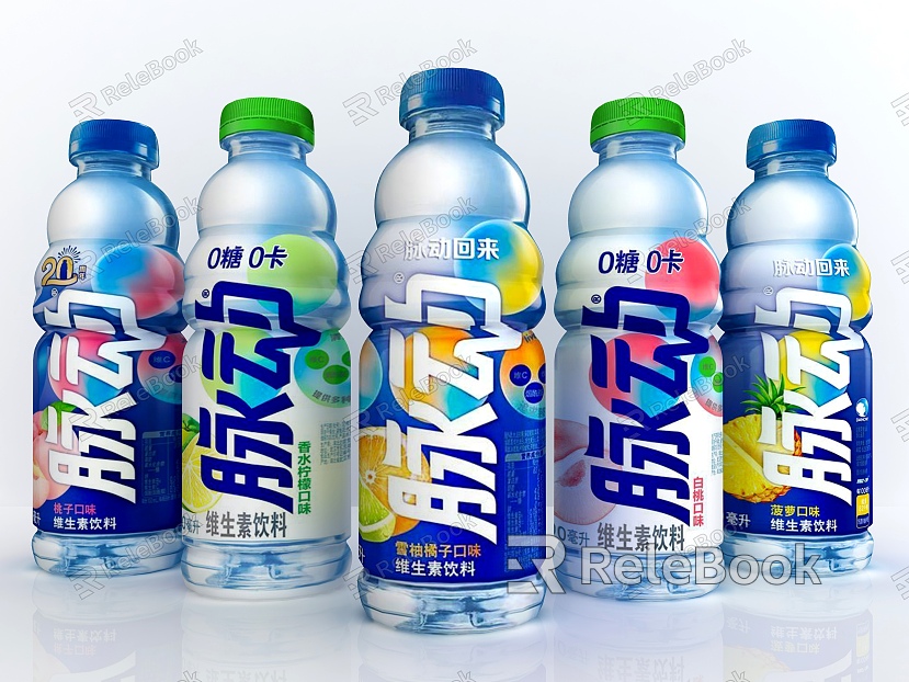 Beverage soda pulsating cans cans bottles coke bottles beverage drinks Fanta model