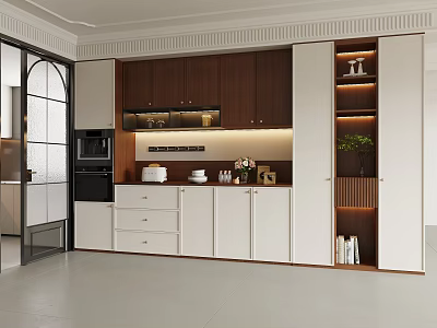Modern French Sideboard Corner Sideboard Tea Cabinet Side Cabinet 3d model