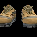 Brown Casual Sneakers With Mesh Panels And Lace Up Design Durable Sole