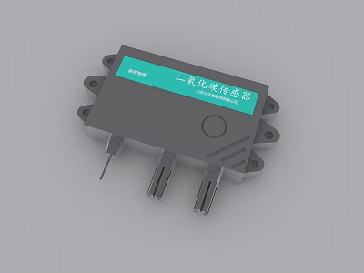 Carbon Dioxide Sensor Module with Interface Ports and Mounting Holes 3d model