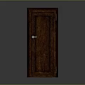 Brown Wooden Cabinet Door With Elegant Design Smooth Surface And Metal Handle