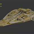 Futuristic Aerospace Spaceship Design With Metallic Surface And Detailed Structure