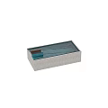 Beautiful Garden Pool Feature with Tiled Floor Steps Handrails and Wooden Deck Design