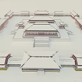 Chinese Ancient Architecture Han Dynasty Palace Qin and Han Architecture 3d model