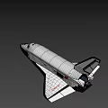 White NASA Space Shuttle Model With Red Logo And Detailed Design