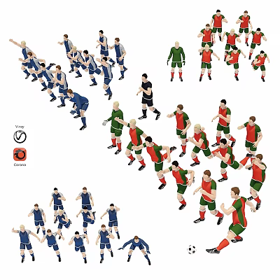 Modern Reptile Sport Soccer Player 3d model Modern Reptile Sport Soccer Player 3d model