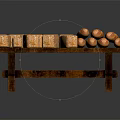 Golden Square Pastries and Twisted Bread Rolls Arranged on Wooden Tray