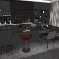 Open kitchen Modern kitchen 3d model