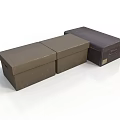Set Of Brown Storage Boxes For Home Organization And Clutter Control