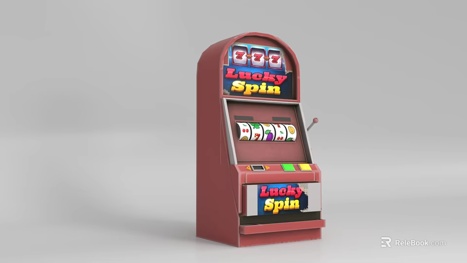 Lucky Spin Slot Machine 777 Classic Entertainment Appliance With Retro Design 3d model 