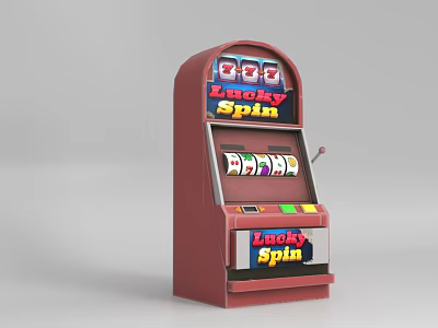 Lucky Spin Slot Machine 777 Classic Entertainment Appliance With Retro Design 3d model