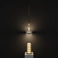 Modern Indoor Lighting Combination With Pendant Lamp Floor Lamp Glass Shades And Soft Warm Glow