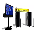 Modern security gate 3d model