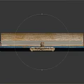 Wooden Frame With Open Book And Blue Strap Connected To USB Drive