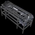 Industrial Processing Equipment With Metal Frame Conveyor System And Mechanical Components