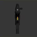 Modern Black Tactical Rifle With Rail Magazine And Ammunition Bullets