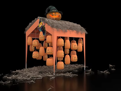 Modern Meichen Halloween Tent 3d model