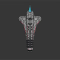 Futuristic Sci Fi Spaceship Hull With Armored Deck And Module Details