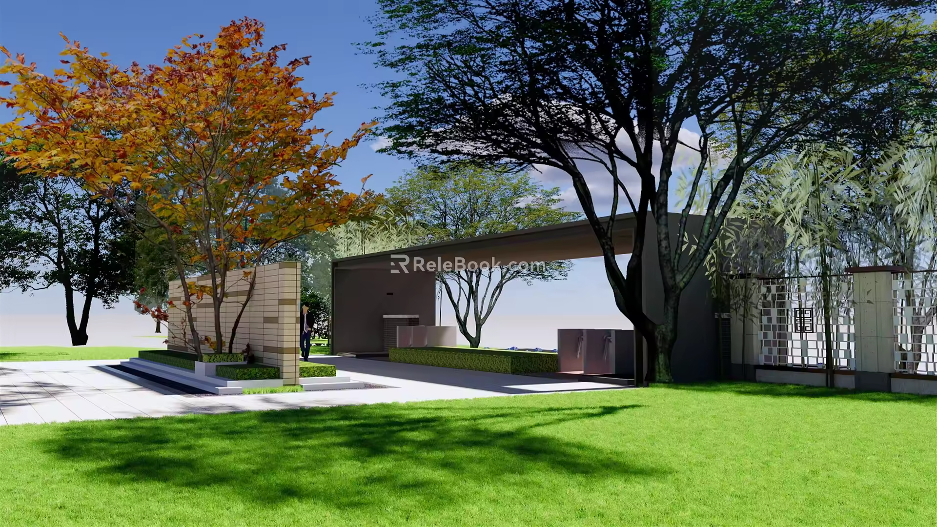 Modern Gate Landscape Gate Entrance 3d model