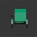 Green Tricycle Featuring Cabin Red Seat Black Wheels And Simple Design