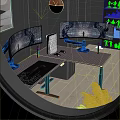 Gaming Setup with Dual Curved Monitors RGB Keyboard and Ergonomic Desk