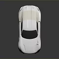 White Modern Sports Car Featuring Sleek Design Streamlined Body Black Wheels And Orange Headlights