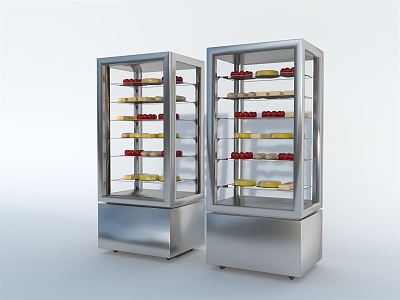 Modern Freezer Refrigerator 3d model