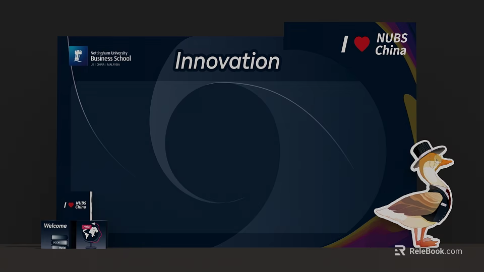 Innovation Themed Photo Check In Spot With NUBIS China Logo 3d model 