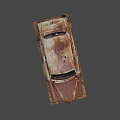 Abandoned Old Rusty Car With Rusted Body In Outdoor Overgrown Grass Setting
