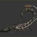 Fantasy Scorpion Character With Decorative Mechanical Back And Colorful Details