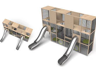 Box Adventure Park Features Crawl Development Amusement Park Children's Park Playground Sparks 3d model