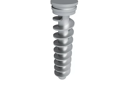 Stainless Steel Screw With Threaded Shank And Flat Head Design 3d model