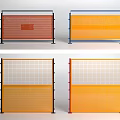 Colorful Road Safety Barriers with Perforated Mesh Design for Construction Site Safety