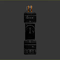 Tactical Military Grenade with Black Metal Body and Orange Pull Ring Detailed Textured Design