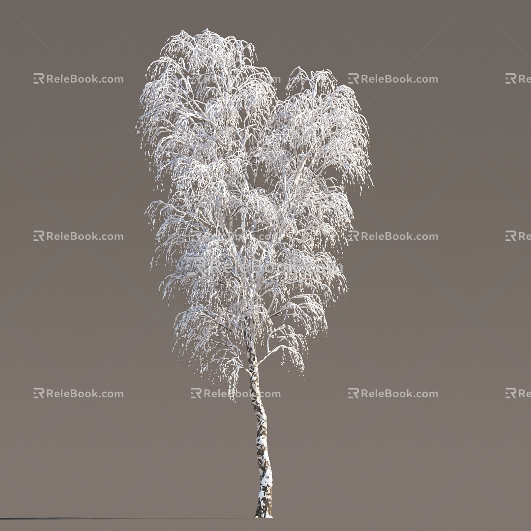 Winter Snow Trees Winter Trees Snow Trees Litter Trees Winter Trees Snow Trees Snow Trees Dead Trees Street Trees 3d model