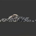 Old Discarded Tires Piled Together In A Large Heap On Dark Background