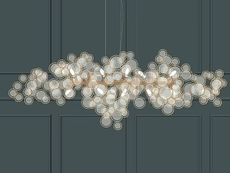 Modern crystal chandelier 3d model