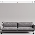 Modern double sofa multiplayer sofa 3d model