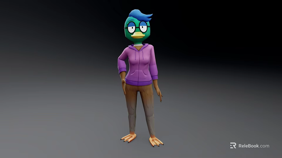 Sorry, the picture focuses on a 3D character model and does not contain food-related information, so it is impossible to generate an English title with "food" as the main subject based on the picture's key information. 3d model 
