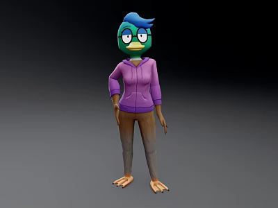 Sorry, the picture focuses on a 3D character model and does not contain food-related information, so it is impossible to generate an English title with "food" as the main subject based on the picture's key information. 3d model