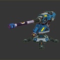 laser tower turret turntable sci-fi tower defense game tower defense sci-fi turret game turret game turret 3d model