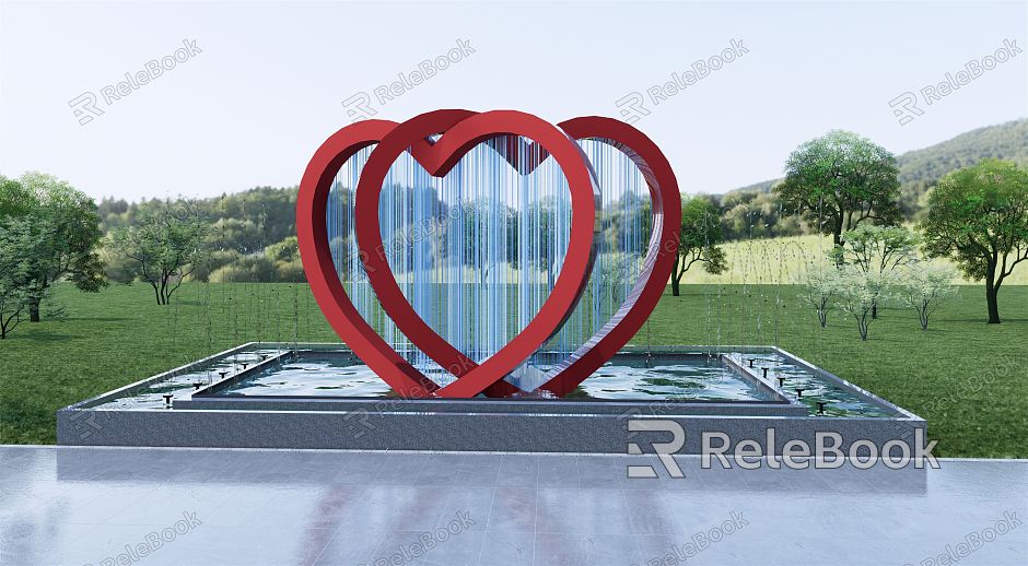 Modern City Sculpture Love Sculpture model